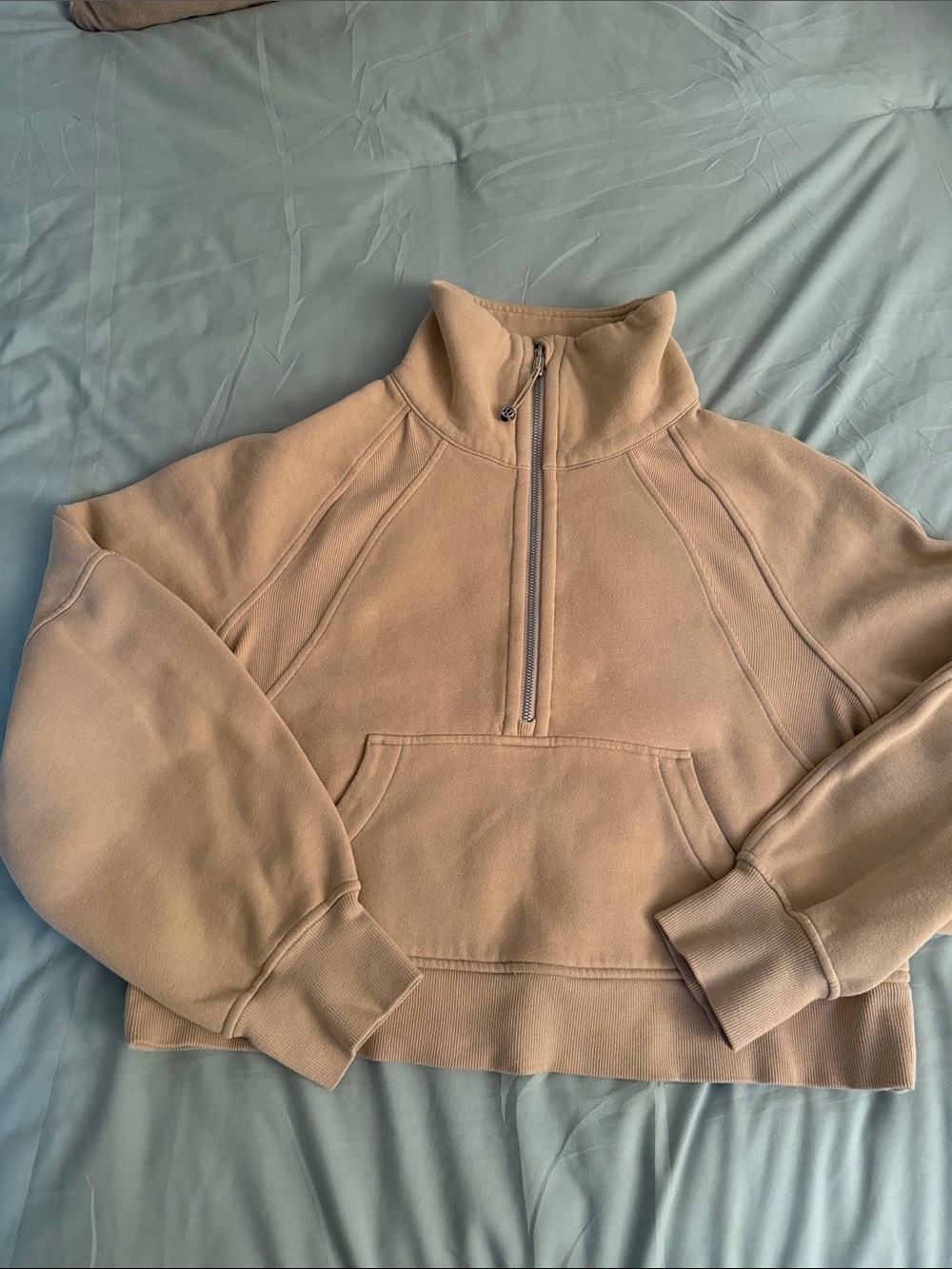 lululemon athletica Half-Zip Cowl Neck Sweater - Beige XS/small